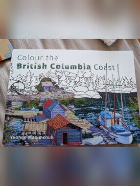 Colour the British Columbia Coast Coloring Book - Coastal Scene